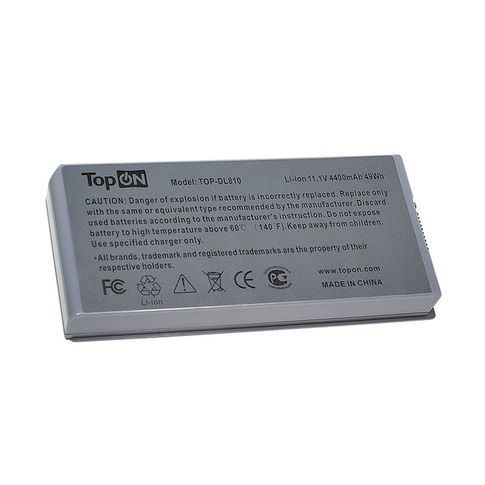 

Аккумуляторная батарея TopON для Dell Latitude D810, Precision M70 Series. 11.1V 4400mAh 49Wh. (TOP-DL810)