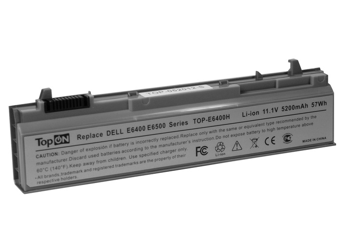 

Аккумуляторная батарея TopON TOP-E6400 для Dell Latitude E6400, E6410, E6500, E6510, Precision M2400, M4400, M4500, M6400, M6500 Series, 11.1V, 4400mAh, серебристый (TOP-E6400), TOP-E6400