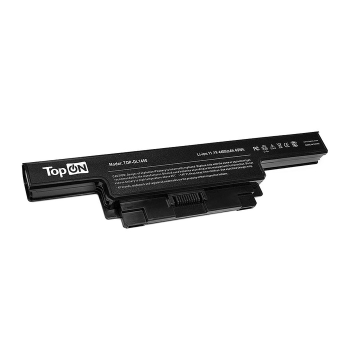 Аккумуляторная батарея TopON для Dell Studio 1450/1457/1458-Sereis, 11.1V 4400mAh, PN: 312-4000 312-4009 (TOP-DL1450)