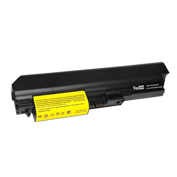 

Аккумуляторная батарея TopON для Lenovo ThinkPad Z60t, Z61t Series. 10.8V 4400mAh 48Wh. (TOP-IBM-Z60T)