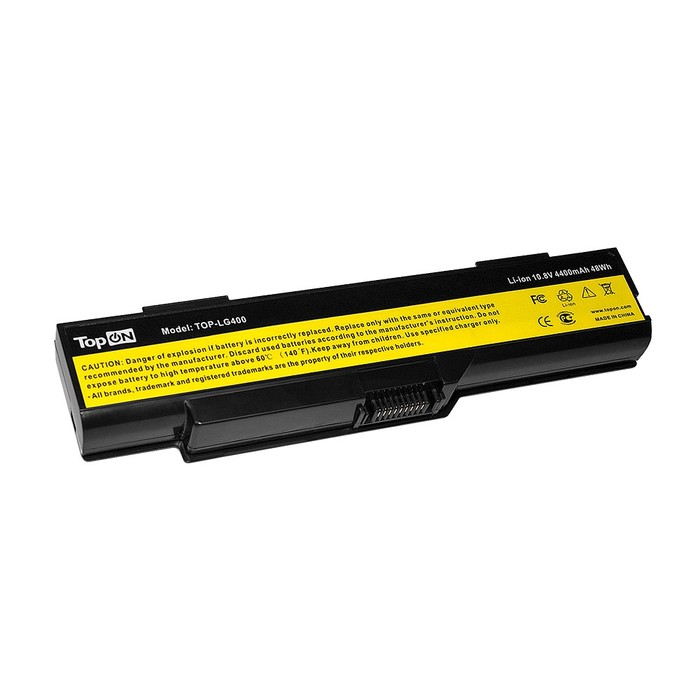 

Аккумуляторная батарея TopON для Lenovo 3000 C460, C465, C510, G400, G410, G510 Series. 10.8V 4400mAh 48Wh. (TOP-LG400)