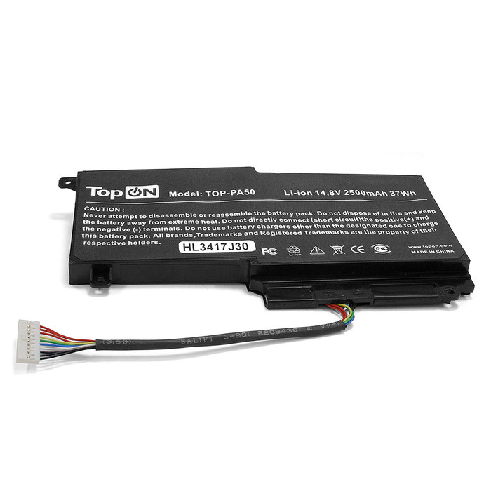 

Аккумуляторная батарея TopON для Toshiba Satellite L45, L50, P50, P55, S50 Series. 14.8V 2500mAh 37Wh. (TOP-PA50)