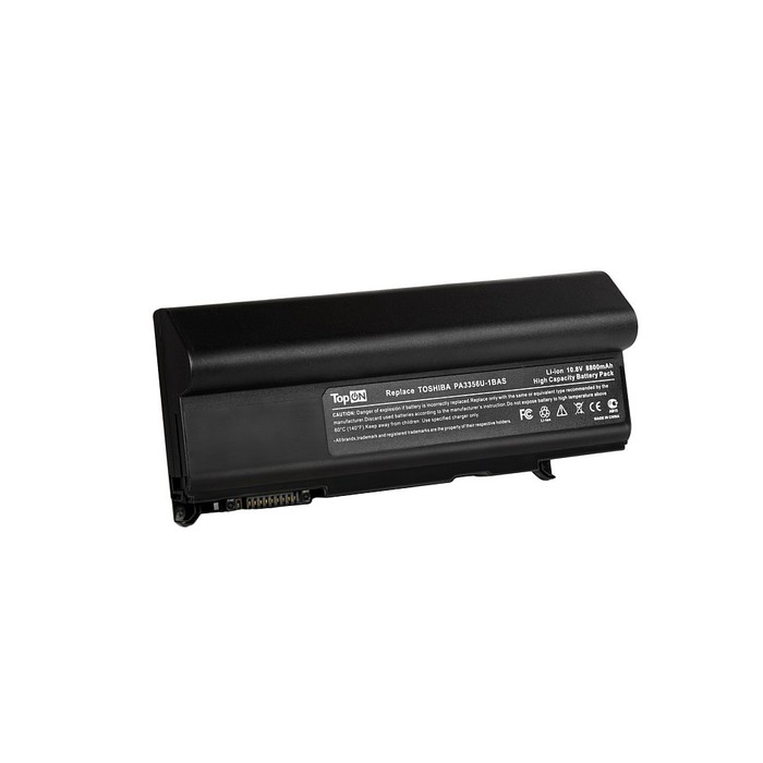 Аккумуляторная батарея TopON для Toshiba Satellite T20/A50/U200, Tecra S5/M5/M10/A10, Portege M500, Qosmio F20 10.8V 8800mAh (TOP-PA3356HH)