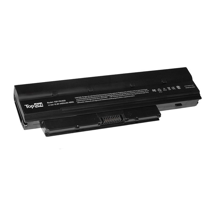 

Аккумуляторная батарея TopON для Toshiba Satellite T235, T230, T215D, T210D, T210 Series. 10.8V 4400mAh 48Wh.(TOP-PA3820)