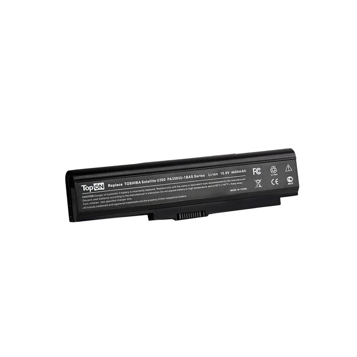 

Аккумуляторная батарея TopON для Toshiba Satellite U300/U305, Portege M600, Tecra M8 10.8V 4400mAh (TOP-PA3595), Черный, TOP-PA3595