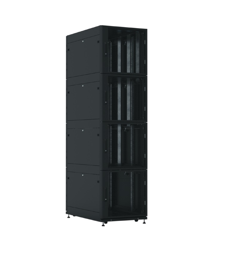 Шкаф серверный напольный 44U 600x1200, перфорация, черный, в сборе, ЦМО ШТК-СП ШТК-СП-К-4-44.6.12-44АА-Ч (30045000502)