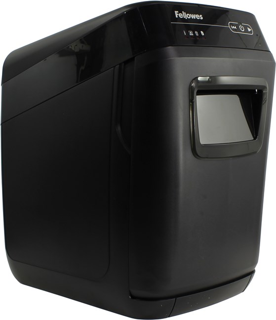 

Шредер FELLOWES AutoMax 130C, секретность 3, фрагменты - 4ммx5.1см, 32л, 130 листов, скрепки, скобы, карты (FS-46801), 130C