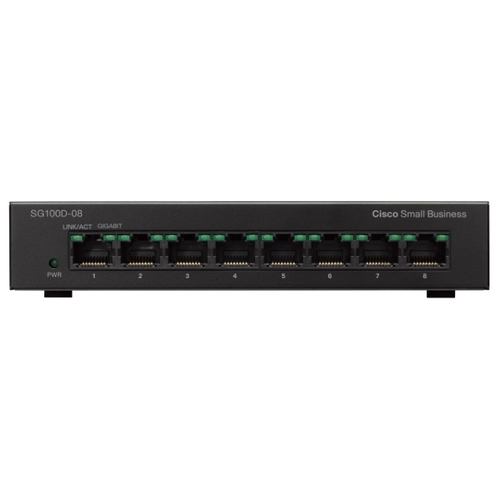 

Коммутатор Cisco SG110D-08, кол-во портов: 8x1 Гбит/с (SG110D-08-EU), SG110D-08