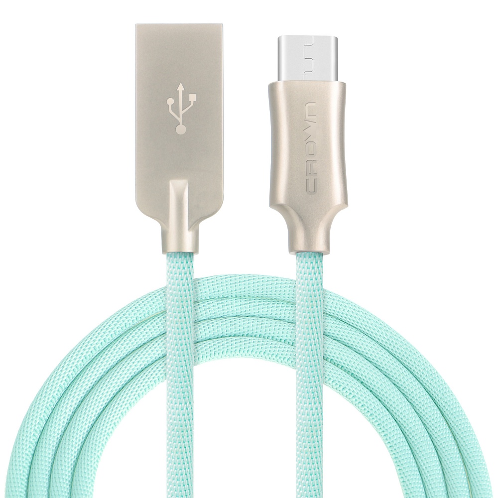 

Кабель USB2.0-USB Type-C, Crown, круглый, в тканевой оплетке, коннекторы алюминий, 2А, 1м, голубой (CMCU-3132C)