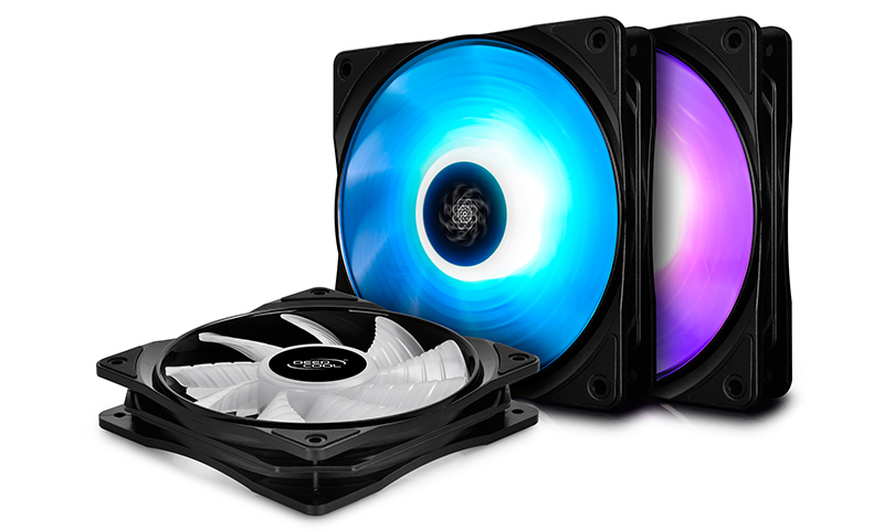 

Комплект вентиляторов Deepcool RF 120 3 in 1, 120 мм, 1500rpm, 27 дБ, 4-pin PWM, 3шт, RGB, RF 120 3 in 1