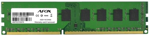 

Память DDR3 DIMM 8Gb, 1600MHz, CL11, 1.5V AFOX (AFLD38BK1P), AFLD38BK1P
