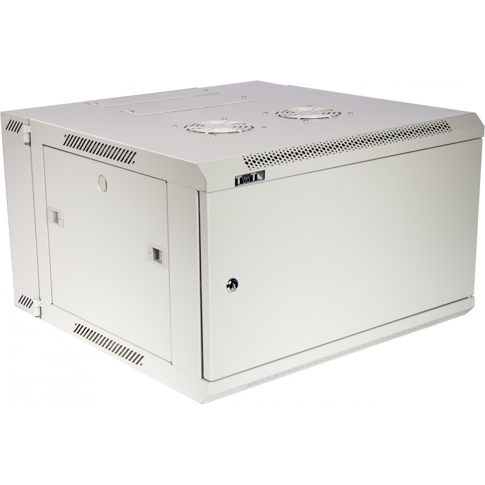 Шкаф настенный 12U 600x600, металл, серый, в сборе, TWT-CBW3M-12U-6x6-GY, TWT, Pro