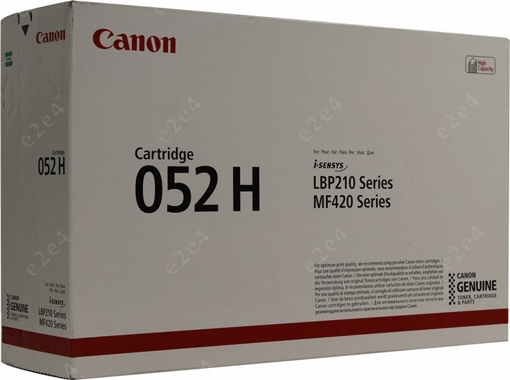 

Картридж лазерный Canon 052H/2200C002, черный, 9200 страниц, оригинальный для Canon MF 426/428/429, LBP212/214/215, 052H