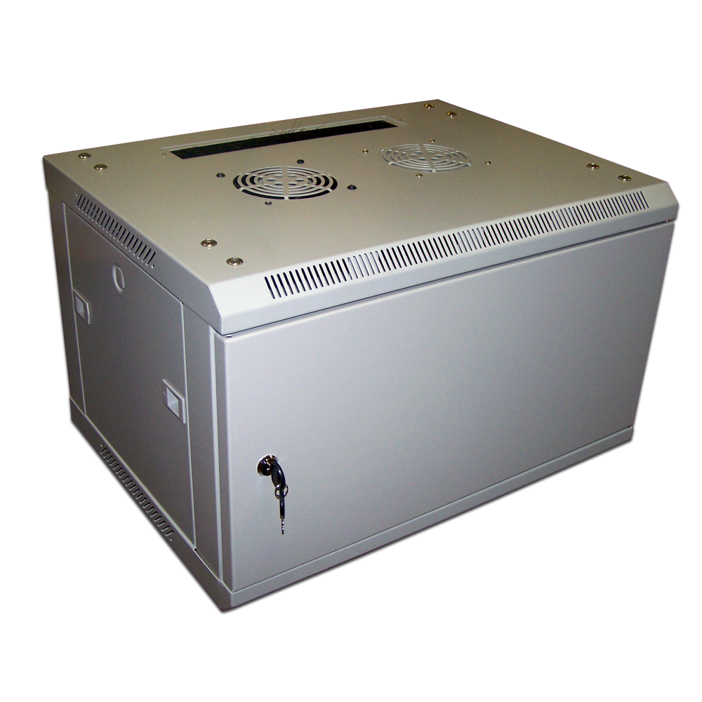Шкаф телекоммуникационный настенный 12U 600x450 мм, металл, серый, разборный, TWT Pro TWT-CBW2-12U-6x4-M
