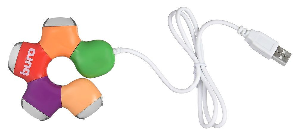 

Концентратор BURO BU-HUB4-0.5-U2.0-FLOWER, 4xUSB 2.0, разноцветный, BU-HUB4-0.5-U2.0-FLOWER