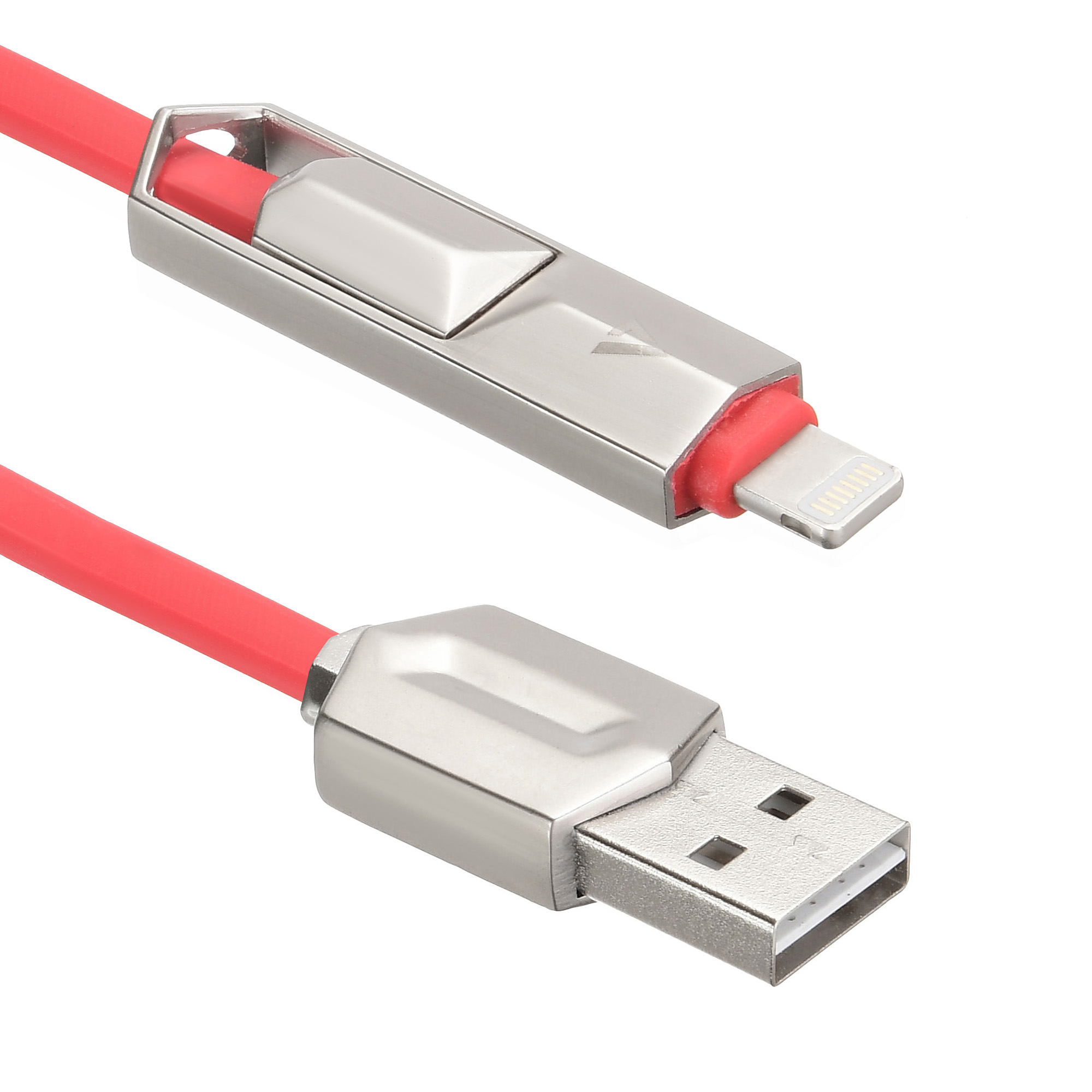 

Кабель ACD USB-USB 2.0 microBM, дополнительный разъем Lightning 8-pin, 1м, красный (ACD-U924-PMR)