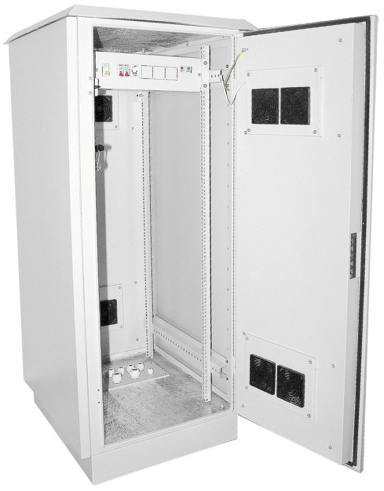Шкаф телекоммуникационный напольный 24U 715x860, металл, серый, в сборе, TLK TFK TFK-247186-MM-GY