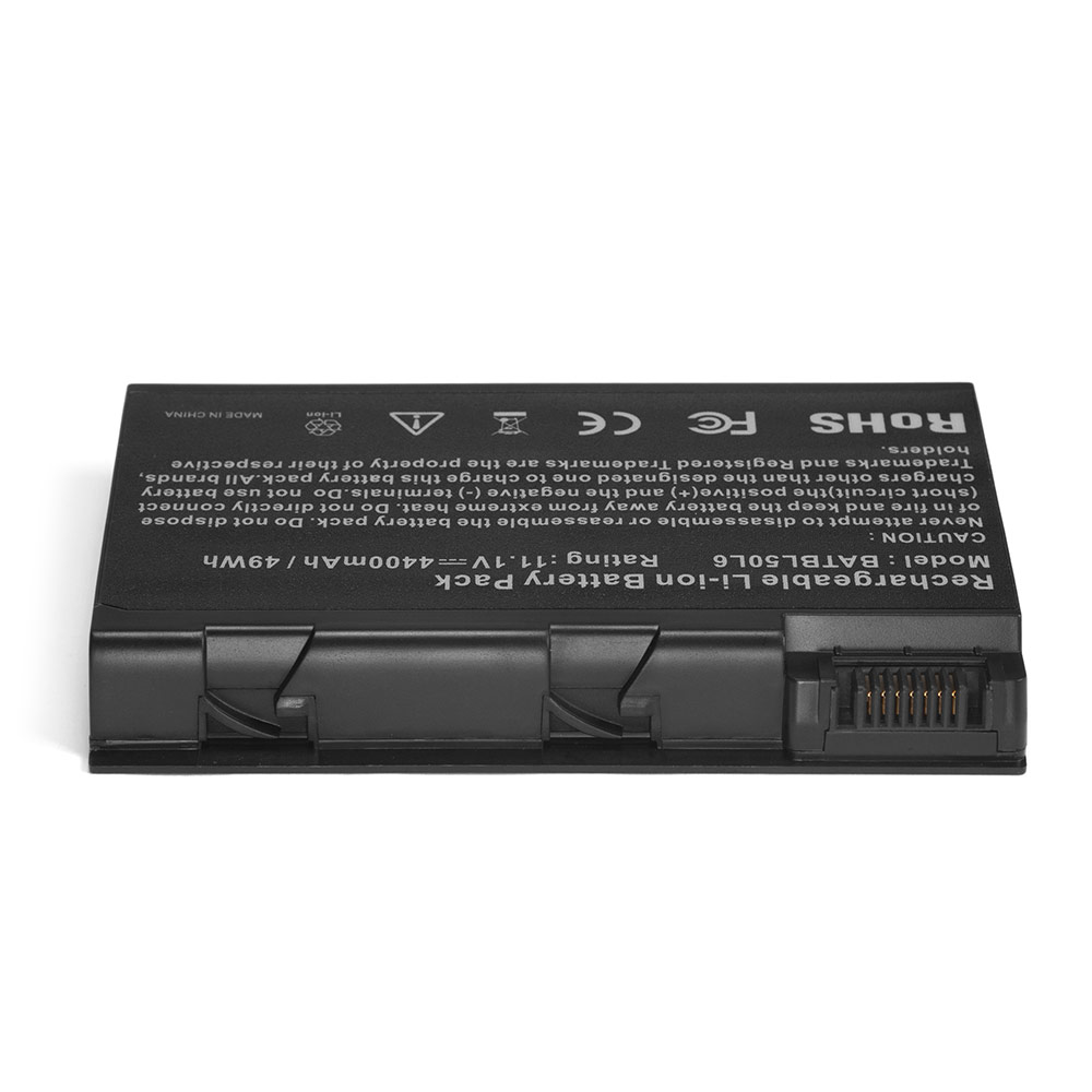 

Аккумуляторная батарея ACER Aspire 3690, 5110, 5680 TravelMate 2490, 3900, 4200 Series PN: BATCL50L6, BATBL50L6 11.1V 4400mAh, Черный