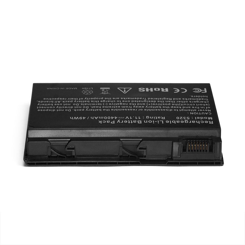 Аккумуляторная батарея для Acer Extensa 5220/5620/7220/7620, TravelMate 5320/5520/5530/5720/6592/7720-Series, 11.1V 4400mAh, PN: LC.BTP00.005/LC.BTP00.006/GRAPE32 (TM5520)