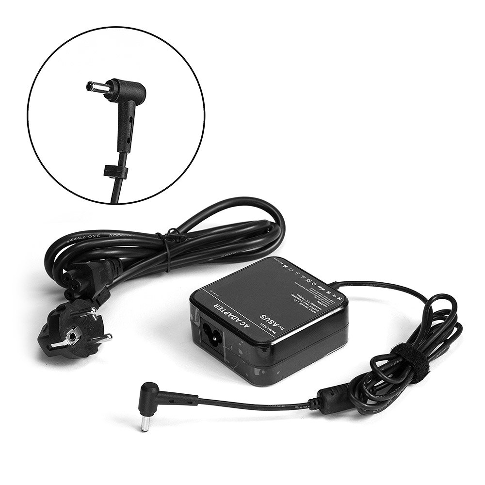 

Адаптер питания для Asus UX21, UX31, UX32, EP121, B400V, PU401, P500CA, PU500 Series. 19V 3.42A (4.5x0.6 mm) 65W (AX21), AX21