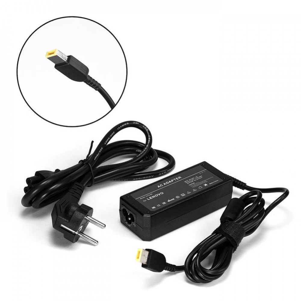 

Адаптер питания для Lenovo E31-70, G400 Touch, IdeaPad 500-15ISK, Flex 14, ThinkPad T550 Series. 20V 3.25A (square) 65W (LT15-65), LT15-65