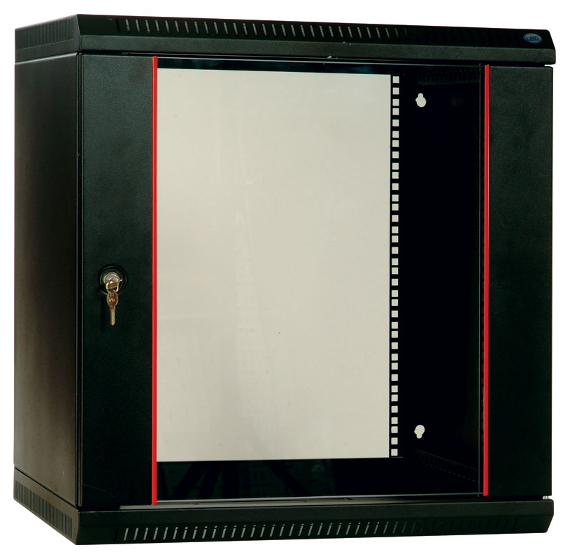 Шкаф телекоммуникационный настенный 15U 600x520 мм, стекло, черный, разборный, ЦМО ШРН-Э ШРН-Э-15.500-9005 (30144235505)