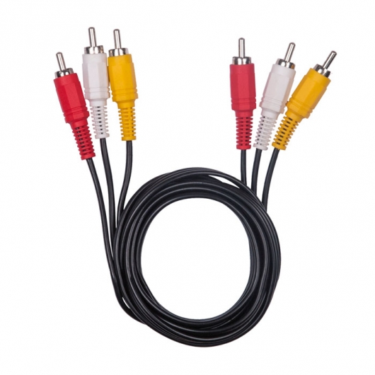 

Кабель 3xRCA(M)-3xRCA(M), 1.5 м, черный Ritmix