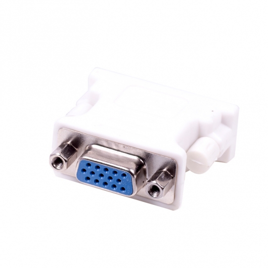

Переходник (адаптер) DVI(M)-VGA(15F), белый Ritmix