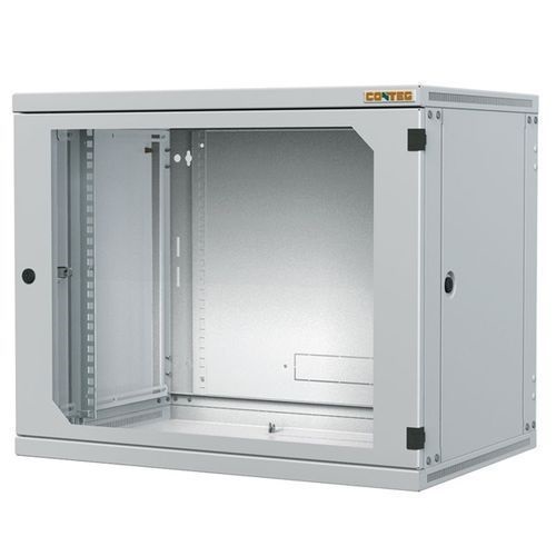 Шкаф телекоммуникационный настенный 9U 600x600, стекло, серый, в сборе, CONTEG RUN RUN-09-60/60-I