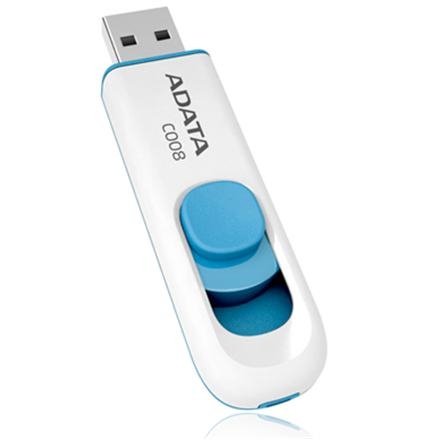 

Флешка 64Gb USB 2.0 ADATA C008, белый/синий (AC008-64G-RWE), C008