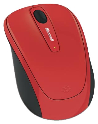 Мышь беспроводная Microsoft Mobile 3500, 1000dpi, оптическая светодиодная, USB, красный (GMF-00293)