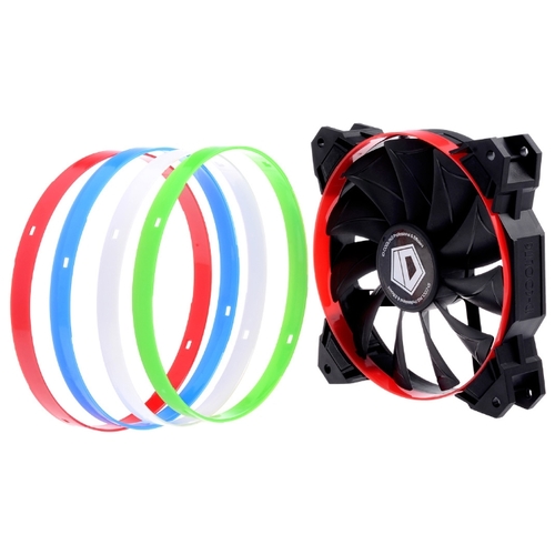 Вентилятор ID-COOLING SF-12025R, 120 мм, 1500rpm, 38.2 дБ, 4-pin PWM, 1шт, красный - фото 1