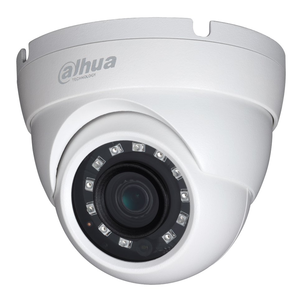 Камера HD-CVI DAHUA 3.6мм уличная, купольная, 2Мпикс, CMOS, до 25кадров/с, до 1920x1080, ИК подсветка 30м, -40 - +60 (DH-HAC-HDW2231MP-0360B), цвет белый
