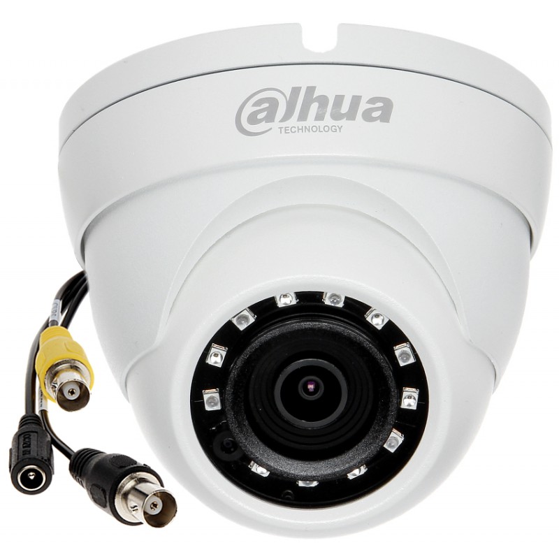 Камера HD-CVI DAHUA 3.6мм уличная, купольная, 4Мпикс, CMOS, до 50кадров/с, до 2560x1440, ИК подсветка 30м, -30 - +60 (DH-HAC-HDW2401MP-0360B), цвет белый