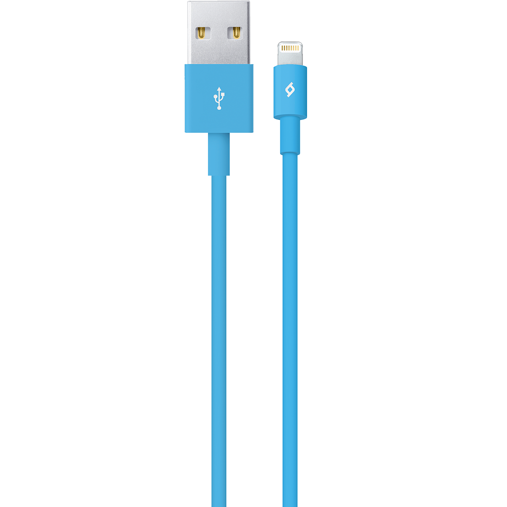 

Кабель Lightning 8pin-USB, TTEC, 1.2m, голубой, Оплетка и коннектор ПВХ (2DK7508M)