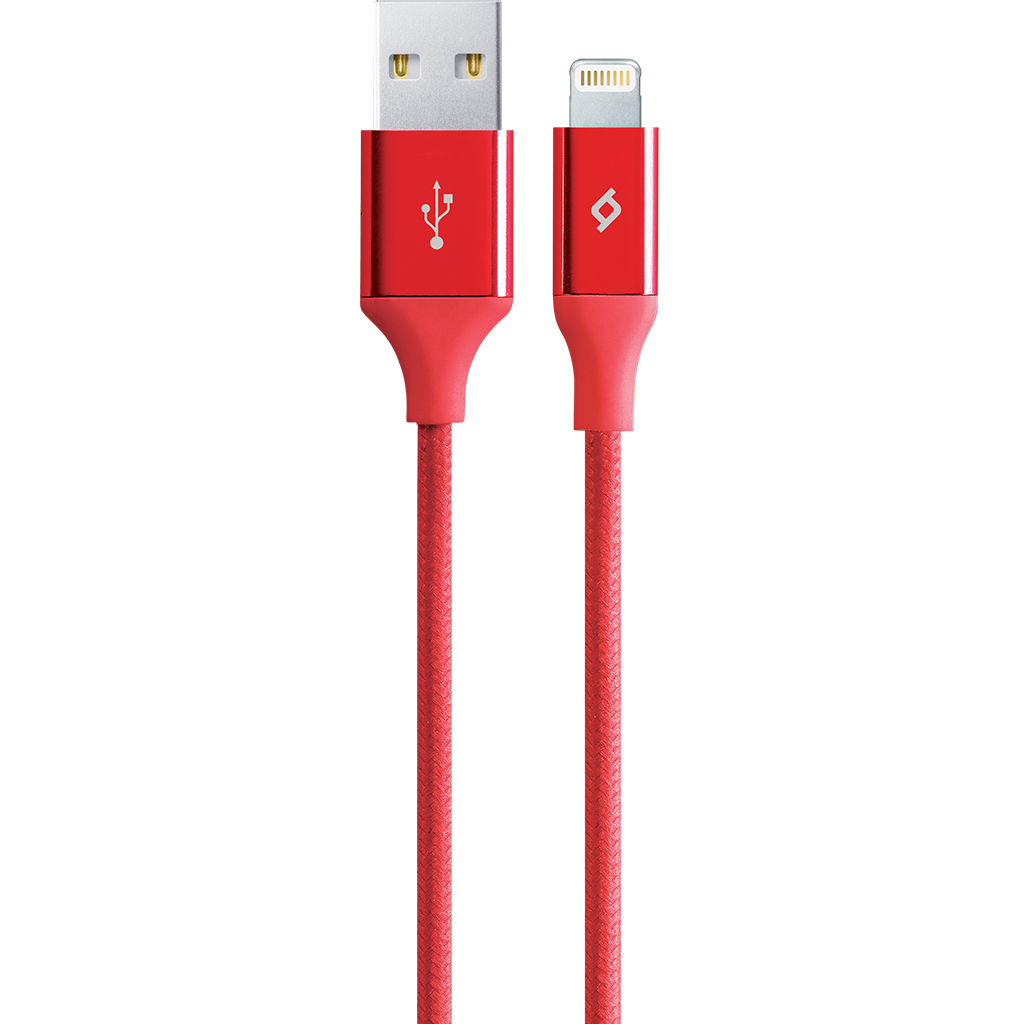 

Кабель Lightning 8pin-USB, TTEC, 1.2m, красный, Нейлоновая оплетка кабеля (2DK16K)