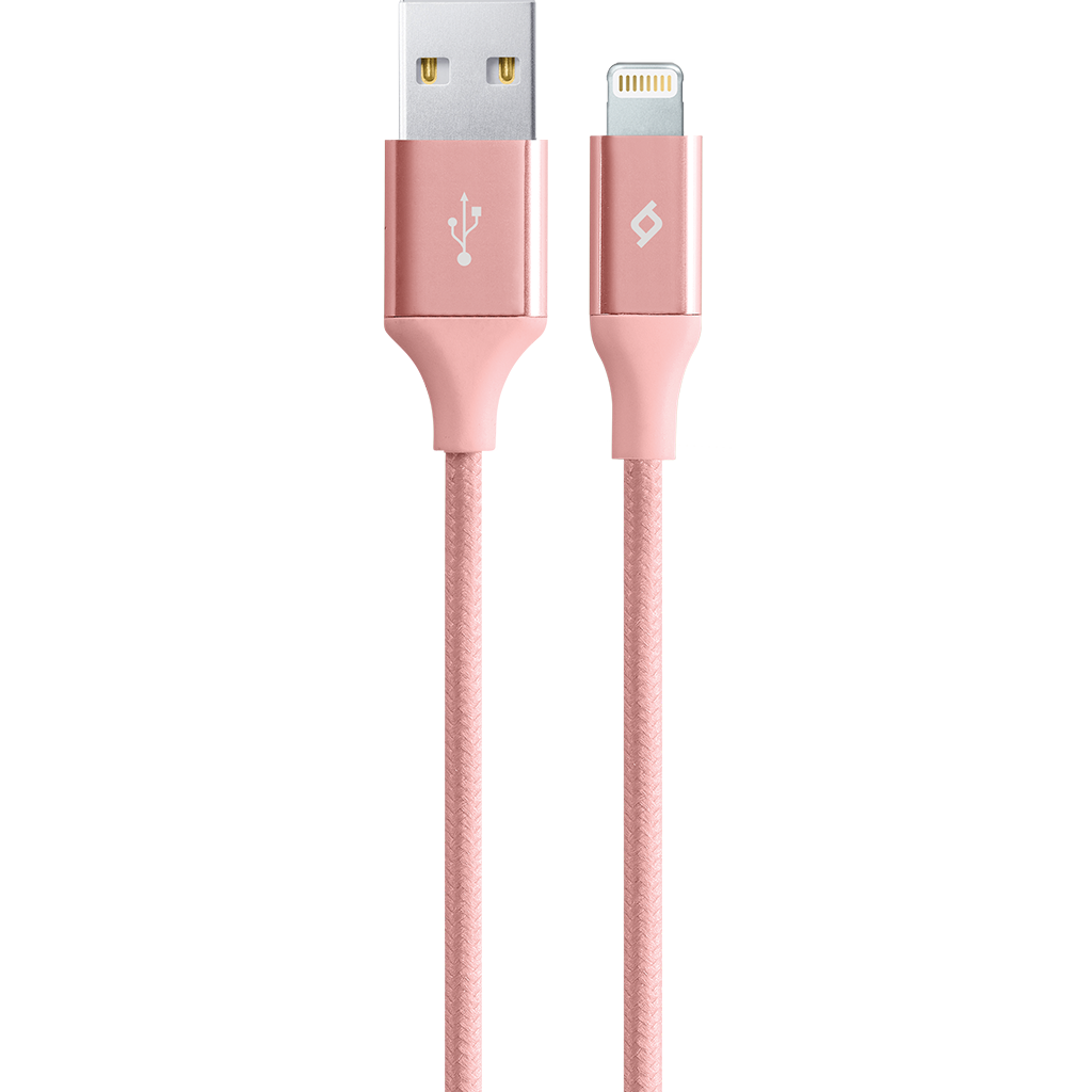 

Кабель Lightning 8pin-USB, TTEC, 1.2m, розовое золото, Нейлоновая оплетка кабеля (2DK16RA)