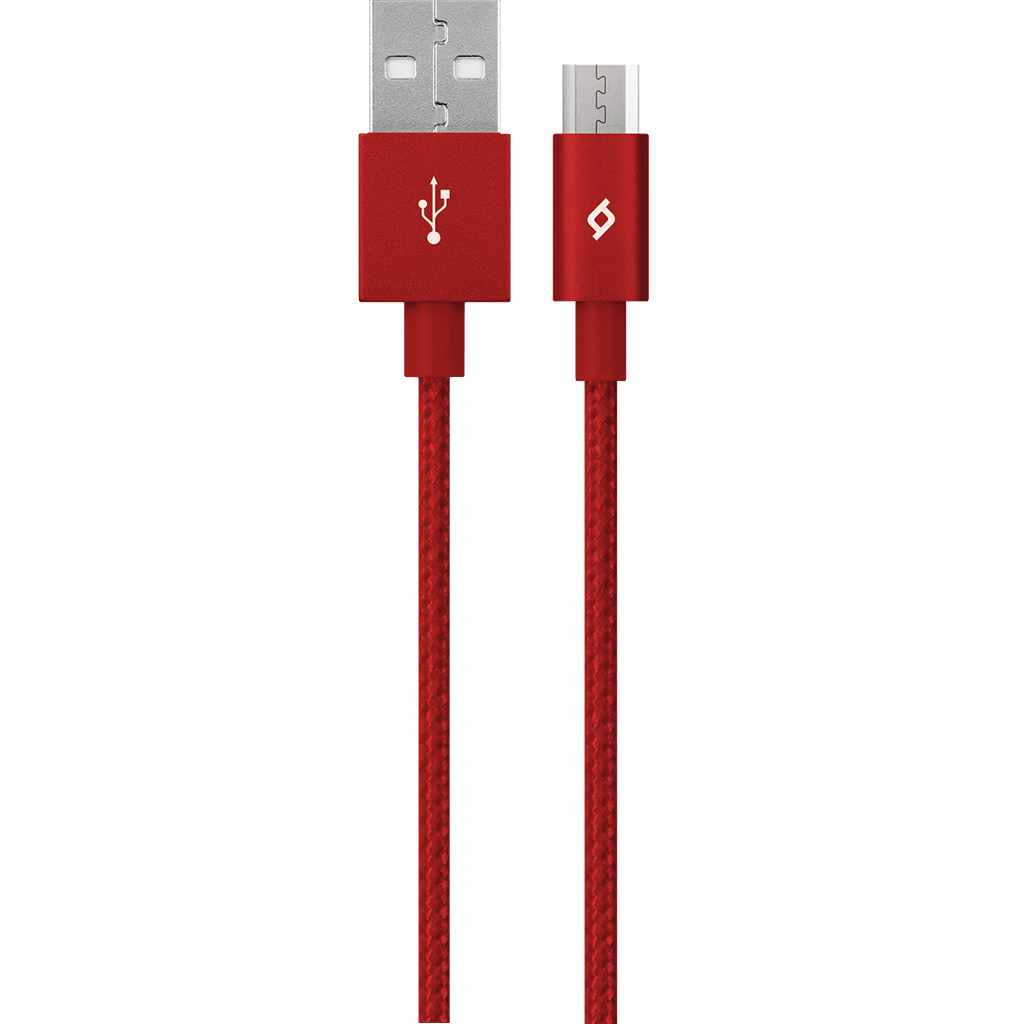 

Кабель micro USB-USB, TTEC, 1.2m, красный, Нейлоновая оплетка кабеля (2DK11K)