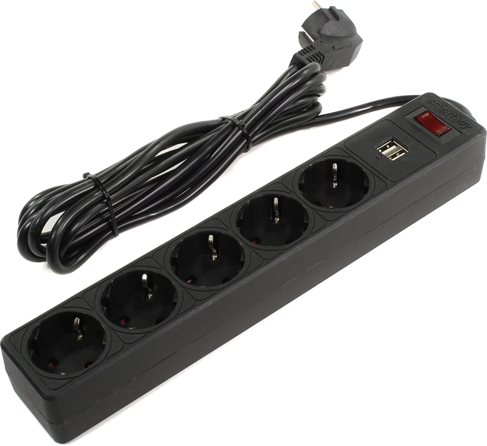 

Сетевой фильтр Smartbuy, 5-розеток, 2xUSB, 3м, черный (SBSP-30U-K), отсутствует