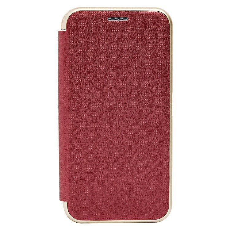 

Чехол-книжка Brera Like Me для смартфона Samsung SM-J250 Galaxy J2 2018, искусственная кожа, красный/золотистый (85179)