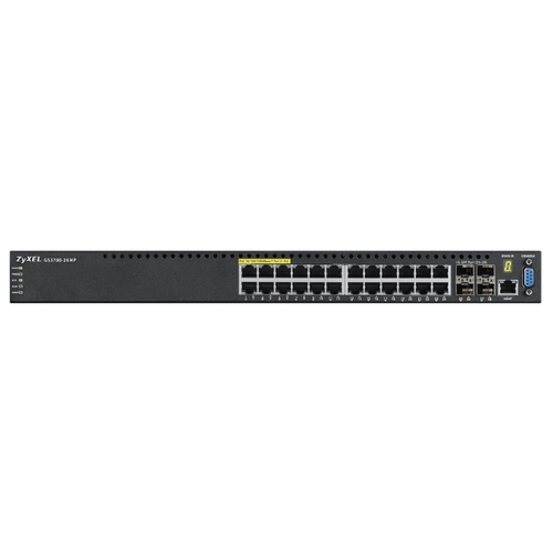 

Коммутатор ZYXEL XGS3700-24HP, управляемый, кол-во портов: 24x1 Гбит/с, кол-во SFP/uplink: 4x10 Гбит/с, установка в стойку, PoE (макс. 460W) (XGS3700-24HP-ZZ0101F), XGS3700-24HP