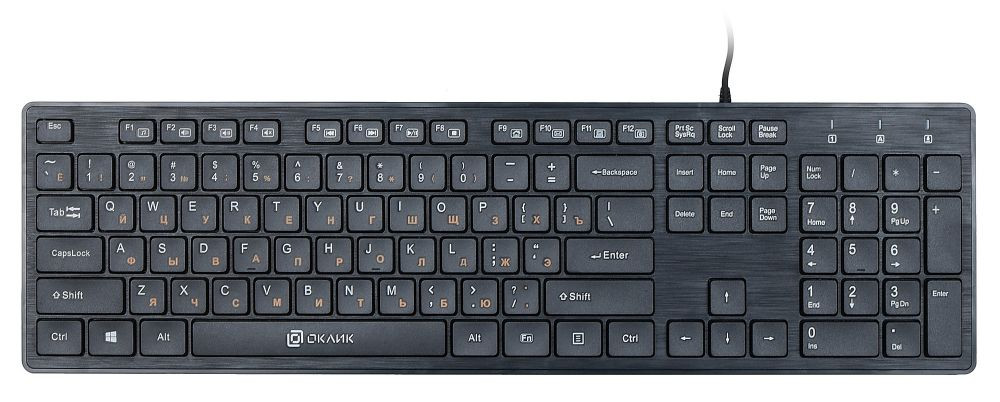 Клавиатура Oklick 520M2U, USB, черный