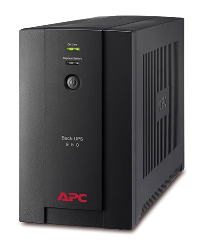 ИБП APC Back-UPS, 950VA, 480W, EURO, розеток - 4, USB, черный (BX950U-GR)