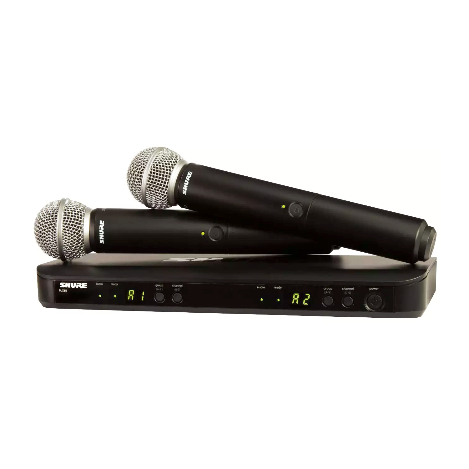 

Радиосистема SHURE BLX288E/SM58-M17, беспроводной, аттенюатор 10 дБ, QuickScan, 6,3 мм (1/4 дюйма) и XLR, два микрофона, черный, BLX288E/SM58-M17