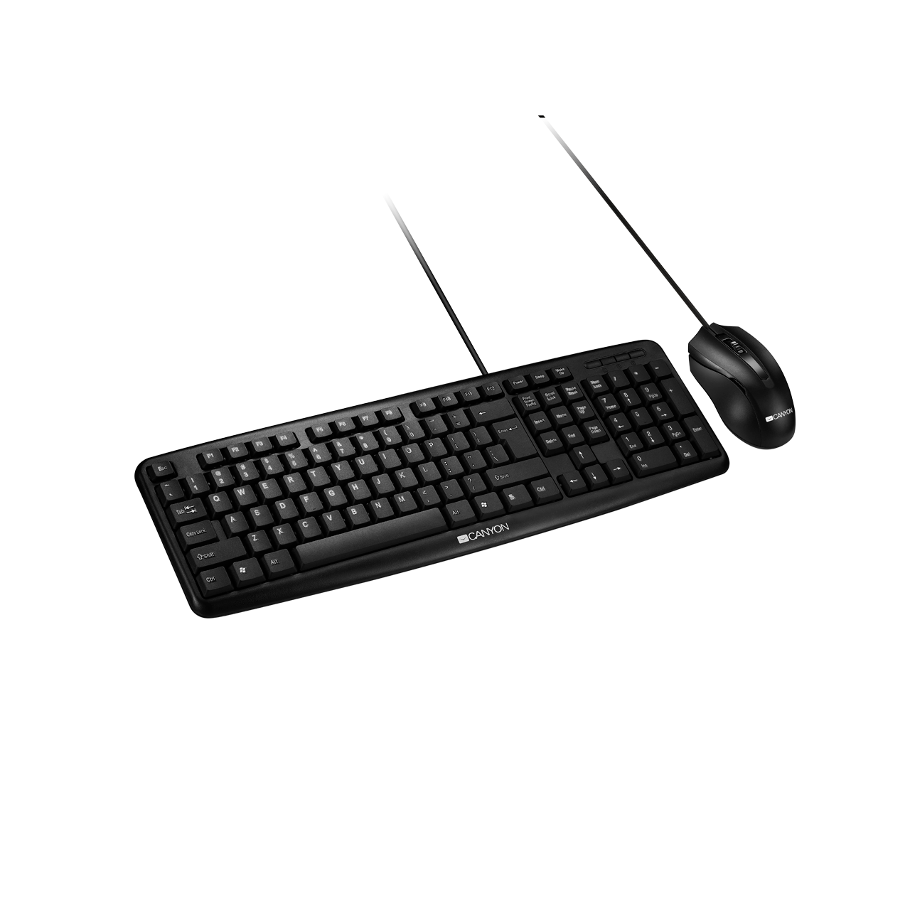 Клавиатура + мышь Canyon CNE-CSET1-RU, USB, черный