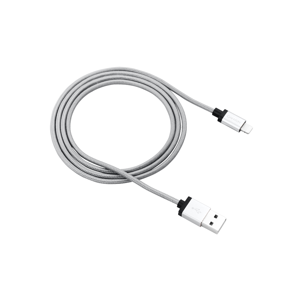 

Кабель USB -Lightning, Canyon , 1m, темно-серый (CNS-MFIC3DG)