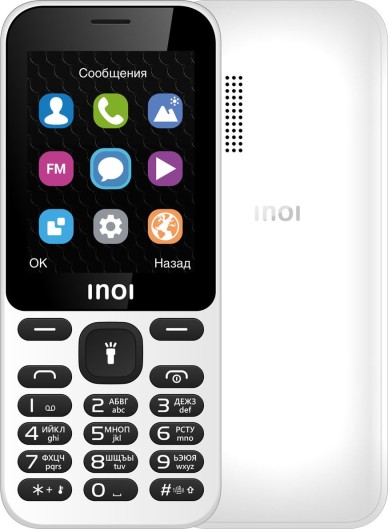 

Мобильный телефон INOI 239 2.4", 320x240 TN, BT, 2-Sim, 600mAh, белый, 239