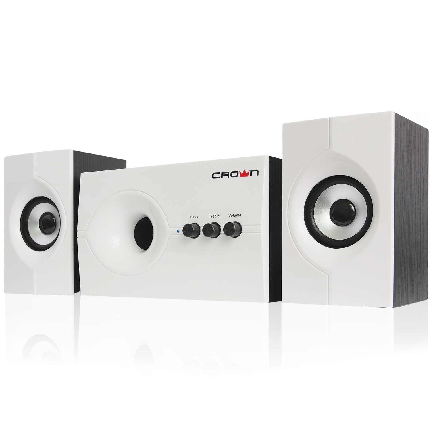 

Акустика 2.1 CROWN CMS-350, 2x10W+15W, белый, CMS-350