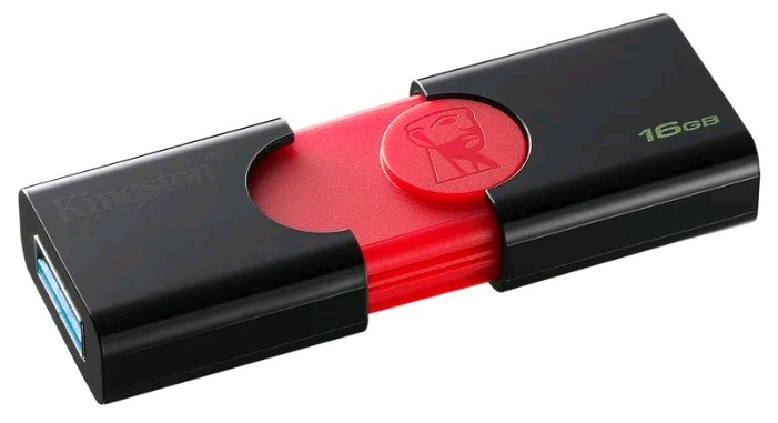 

Флешка 16Gb USB 3.0 Kingston DT106, черный/красный (DT106/16GB), DT106