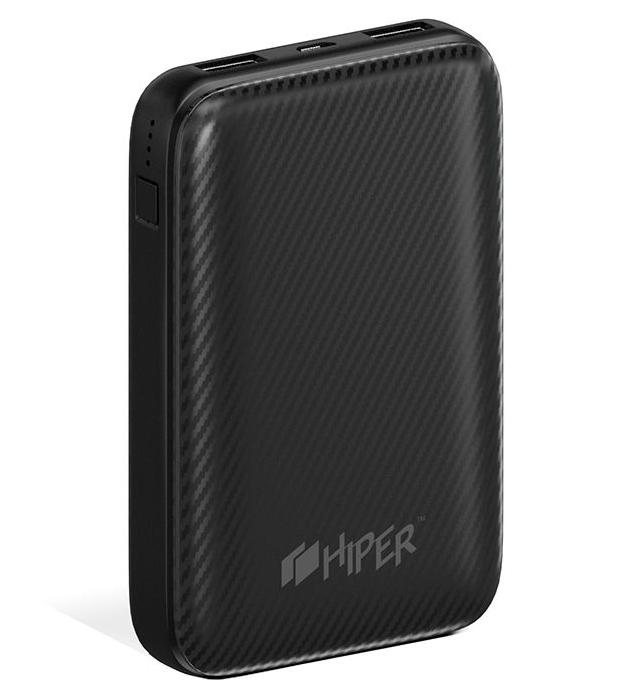 

Портативный аккумулятор (Powerbank) HIPER SPX10000, 10000mAh, 2xUSB, 3A, Type-C, QC, PD, черный, SPX10000